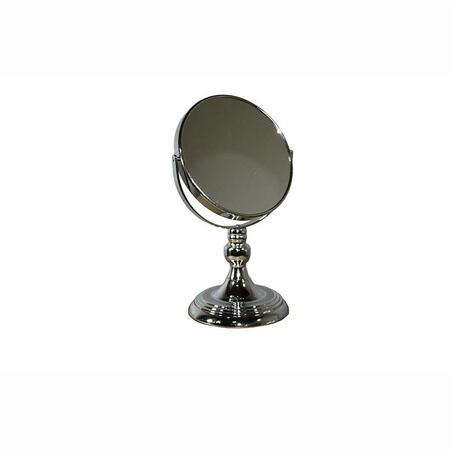 ORE FURNITURE 12.25 in. Silver Chrome Round X3 Magnify Mirror MGK802-3